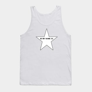 Hi My Name Is With Star Tank Top